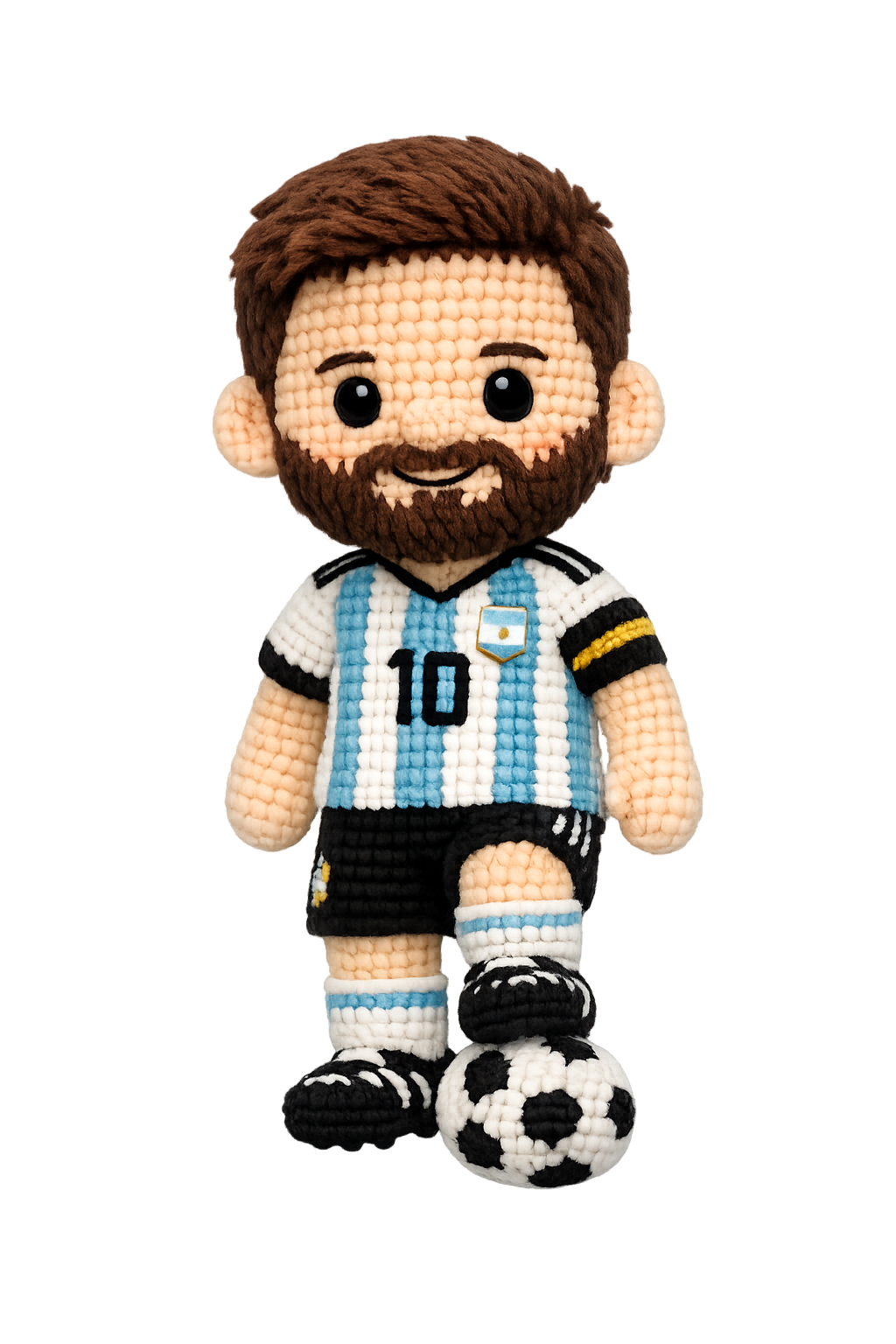 🏆 Patrón Amigurumi Messi Campeón + 2 bonos