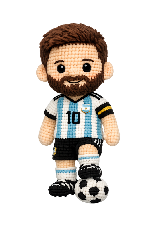 🏆 Patrón Amigurumi Messi Campeón + 2 bonos