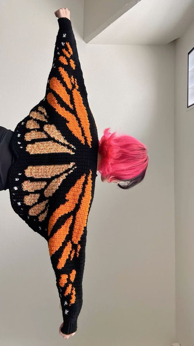 🦋 Patrón + Curso- Cardigan Mariposa Monarca Crochet (3 bonos incluidos)